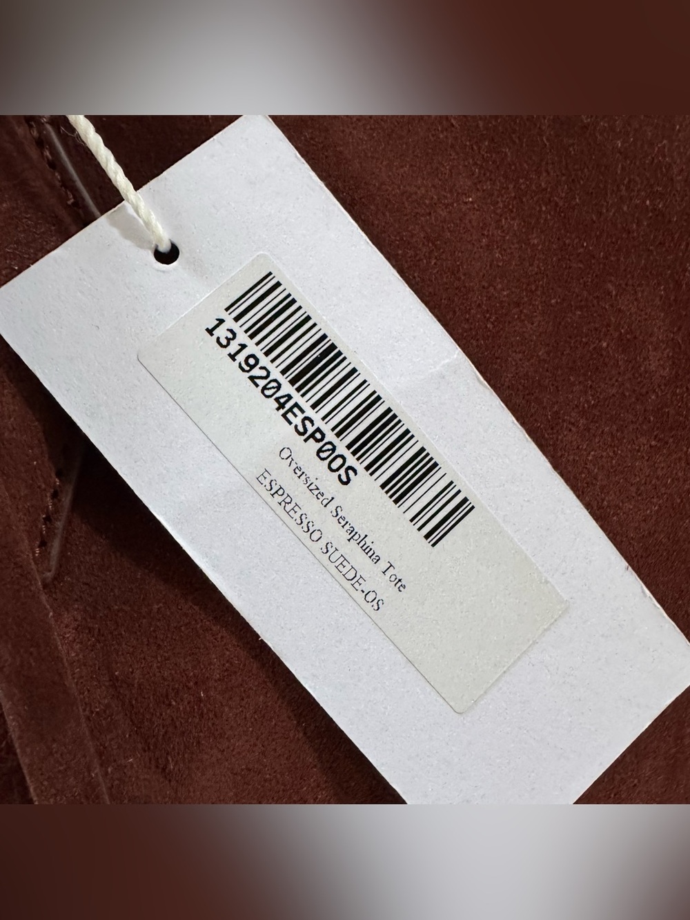 NWT Reformation Oversized Seraphine Tote Bag Brown Espresso Suede - Picture 2 of 12